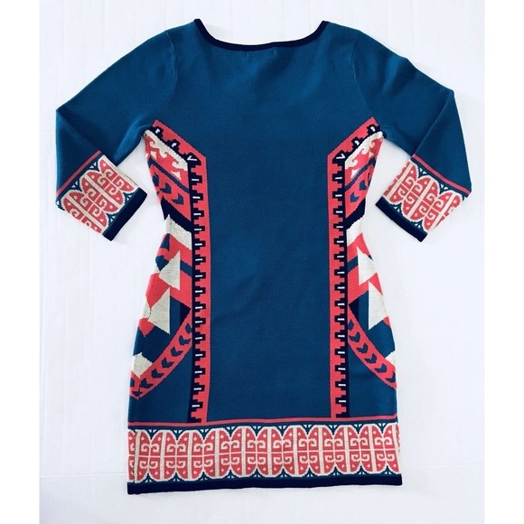 Flying Tomato | Womens Size M Sweater Dress Aztec Fitted Slimming Pullover - Picture 10 of 11